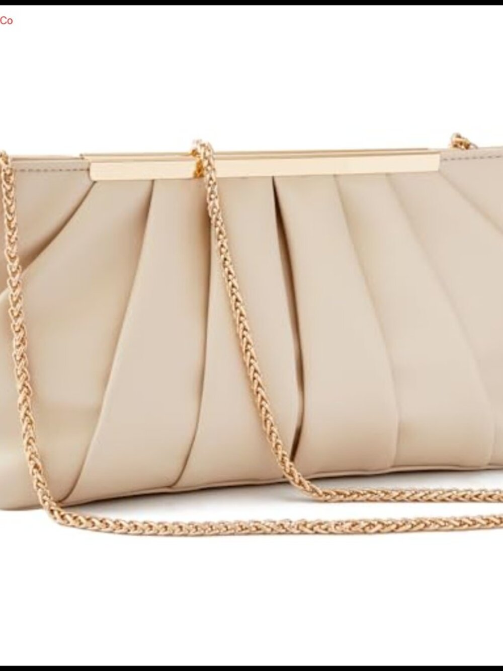 Pleated Clutch Purse Vegan Leather Evening Bag Formal Handbag